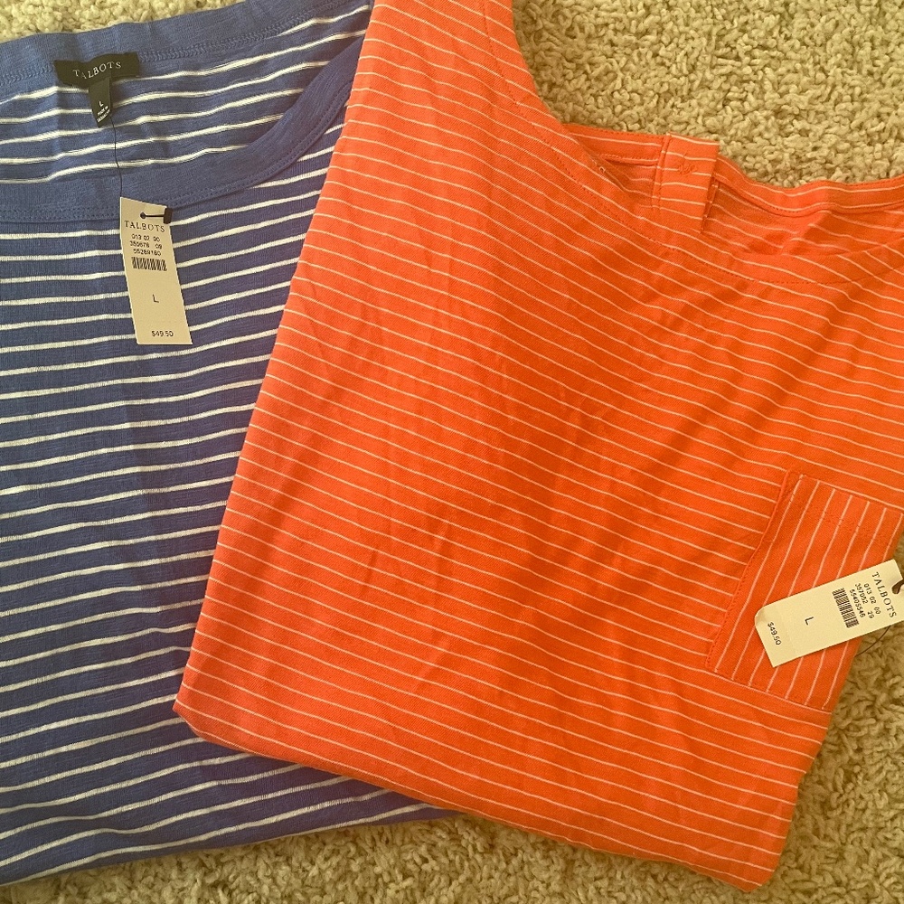 Talbots NWT cotton tshirts- pair